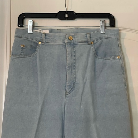 Vintage ESCADA Light Wash Blue Jeans. High-Rise Mom Jeans. Size 40/US 10/Medium - Picture 3 of 15